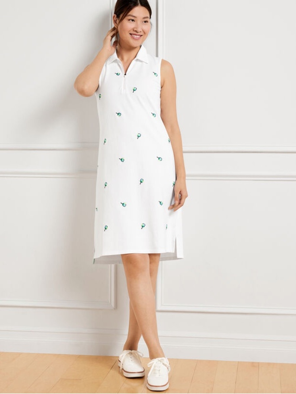 Talbots UPF 50+ PIQUÉ POLO DRESS  EMBROIDERED PICKLEBALL